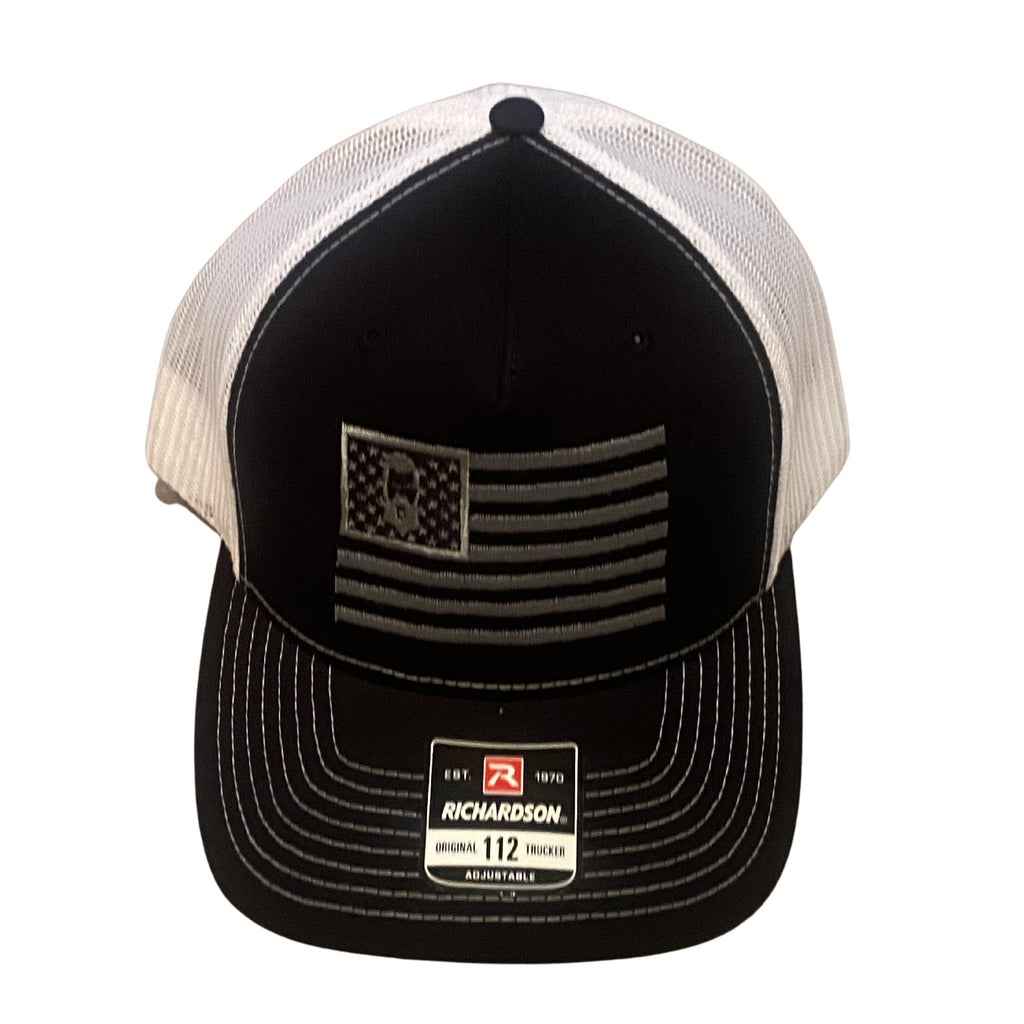 THIGHBRUSH® Patriotic Trucker Snapback Hat - Black and White