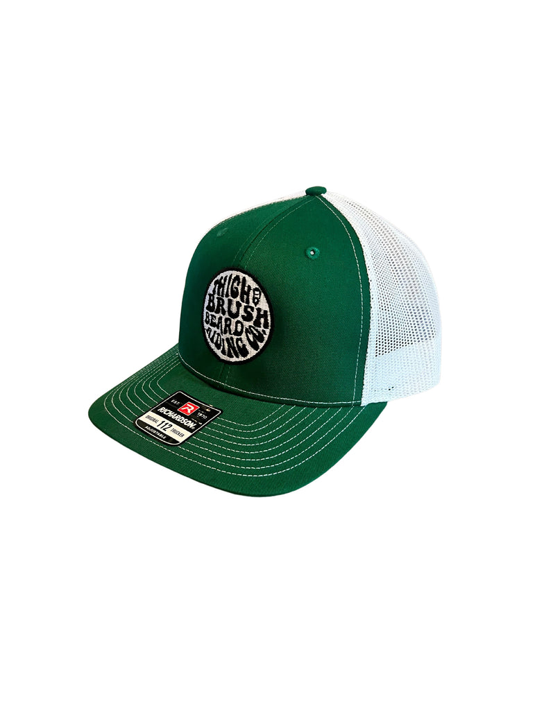 THIGHBRUSH® BEARD RIDING COMPANY - Trucker Snapback Hat - Green/White - 
