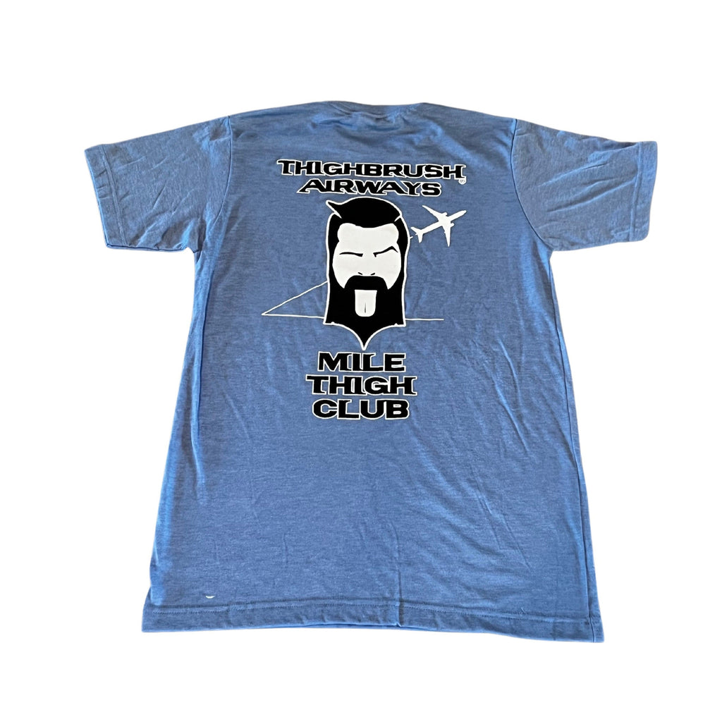 THIGHBRUSH® AIRWAYS - MILE THIGH CLUB - Men's T-Shirt - Sky Blue - 