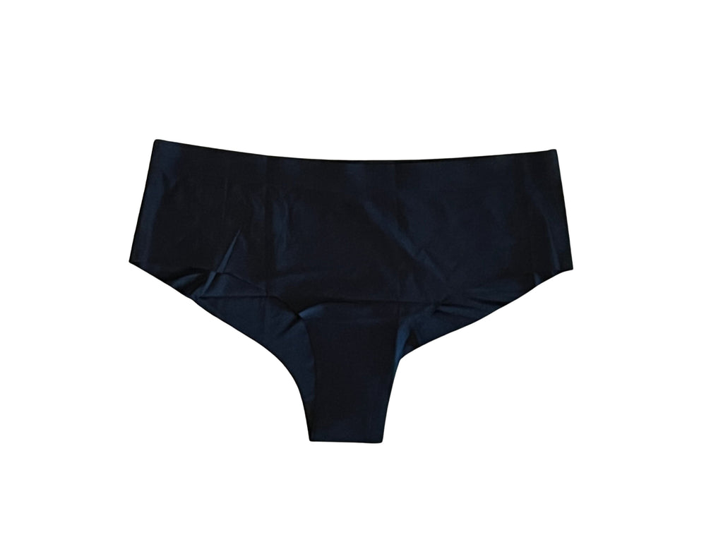 THIGHBRUSH® - Women's Underwear - Cheeky Booty Shorts - Black with Grey - 