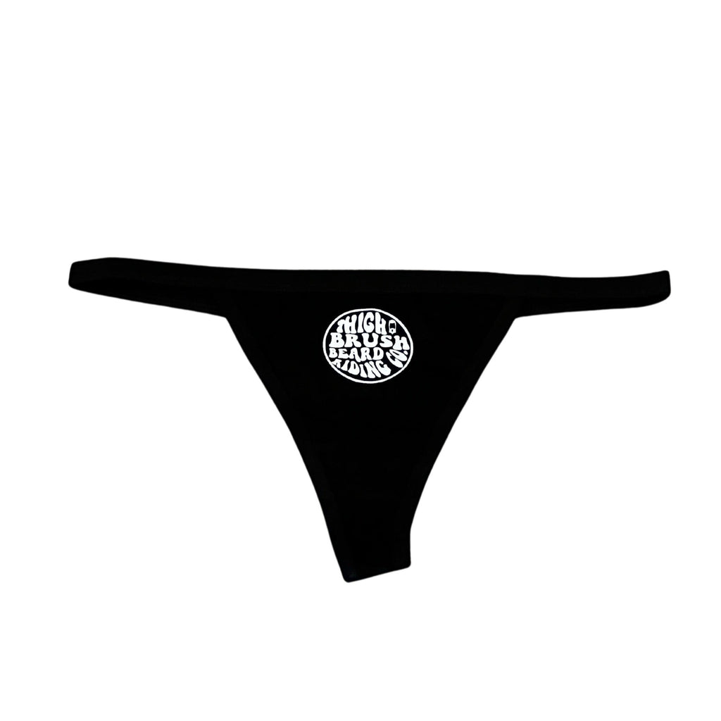 THIGHBRUSH® BEARD RIDING COMPANY - Women's Thong Underwear - Black - 