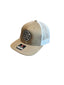 THIGHBRUSH® BEARD RIDING COMPANY - Trucker Snapback Hat - Khaki and White