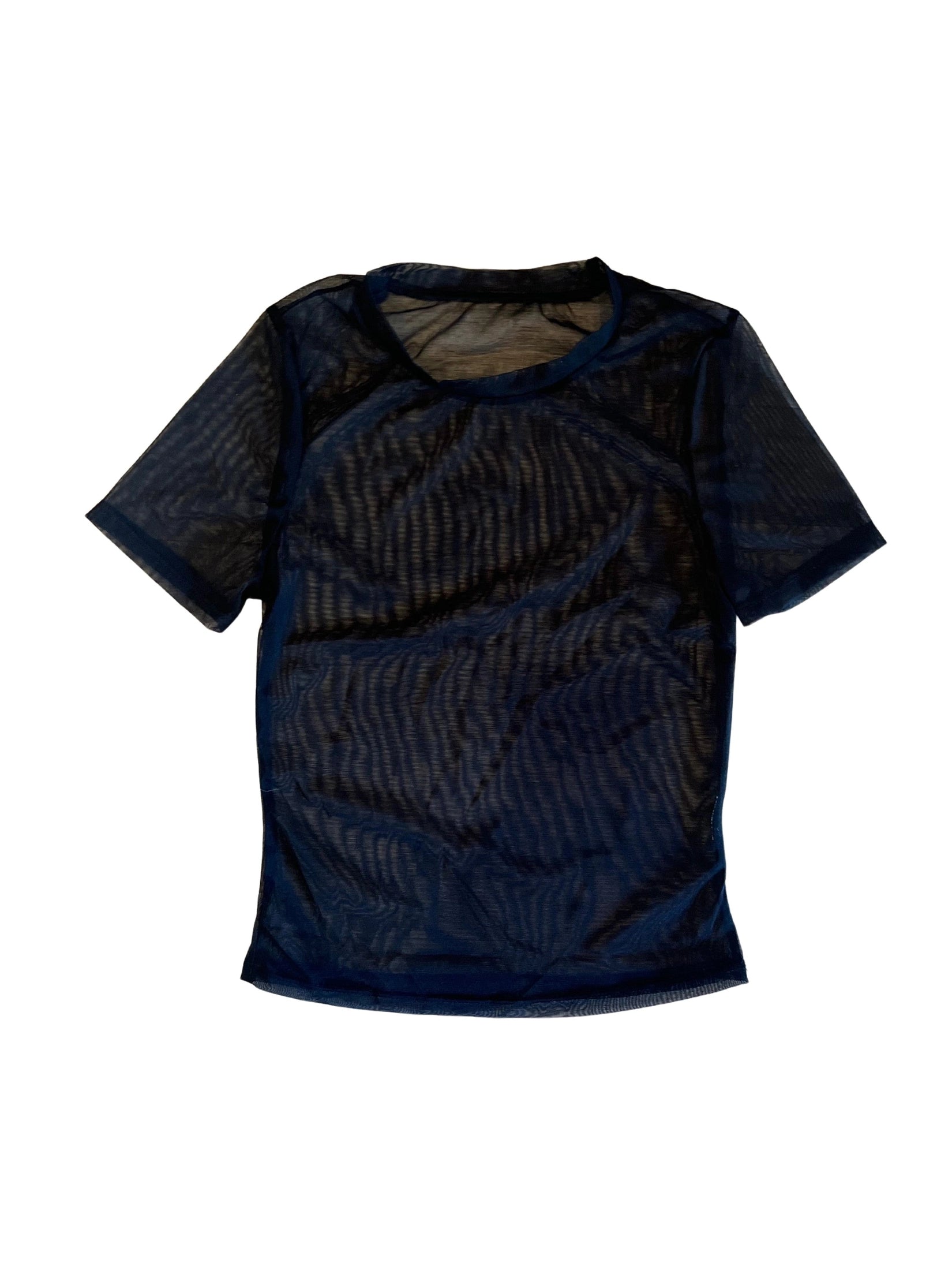 THIGHBRUSH® - Women's Sheer Mesh T-Shirt - Black