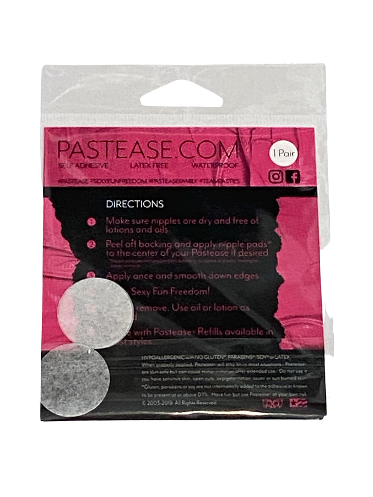 PASTEASE® Premium Pasties - THIGHBRUSH® - NO BEARD NO BOOTY® - Cross in Black - Pink Glitter